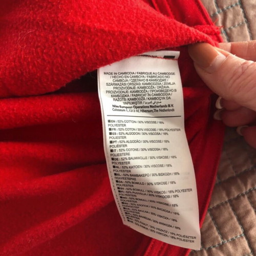 Nike cropped hoodie like new, red, size L