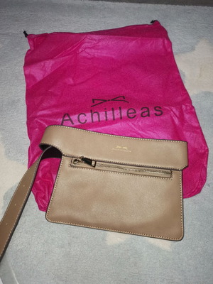 Achilleas waist bag like new, beige with gold zipper
