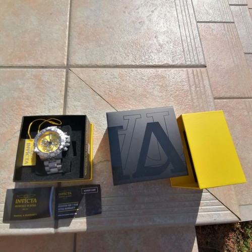 Invicta Subaqua Swiss chronograph new, yellow and silver