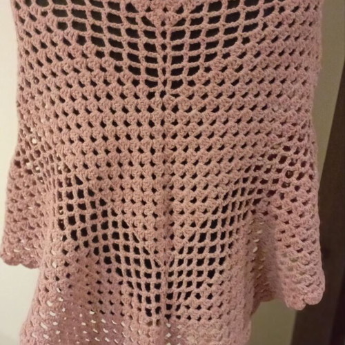 Handmade scarf new pink (dusty rose)