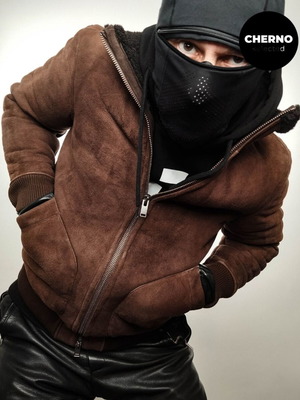 Selected Homme Norton Lamb Shearling Bomber Jacket new, brown, size L