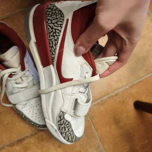 Air Jordan Legacy 312 Low women's sneakers white-red-gray, like new, size 41