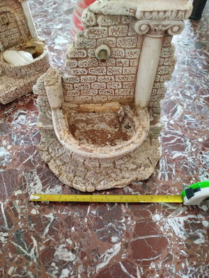 Decorative clay flowerpot used