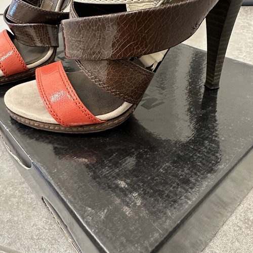 Miss Sixty high heel sandals used, size 37, beige and brown