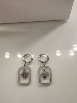 Dangling earrings silver, new