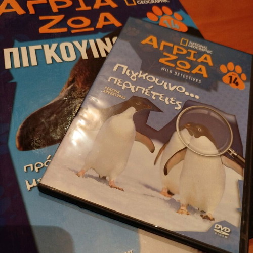 National Geographic Wild Animals Penguins Set Book and DVD Like New