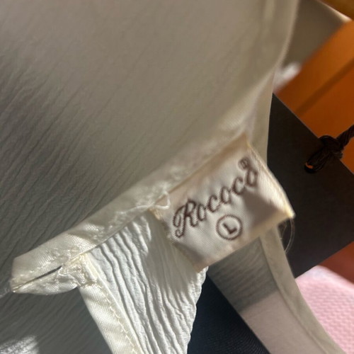 Rococo blouse crepe fabric medium size like new, white