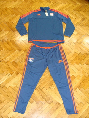 Olympique Lyon football tracksuit Adidas training suit