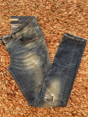 Toi&Moi ripped jeans like new, blue, skinny, mid rise, elastic