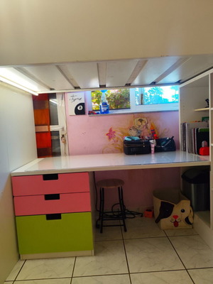 STUVA (SMÅSTAD) loft bed with desk, bookshelf, wardrobe & drawers 90x200 cm
