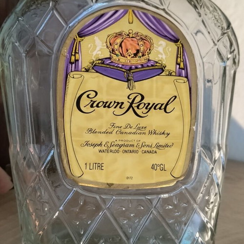 Collectible Crown Royal whiskey bottle like new