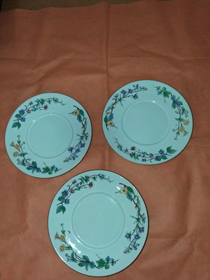 Woodhill vintage dessert plates set of 3, porcelain, 15cm
