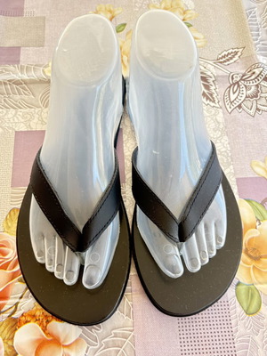 Leather sandals black size 38 new