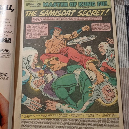 Master of Kung Fu #95 comic used, Marvel 1980