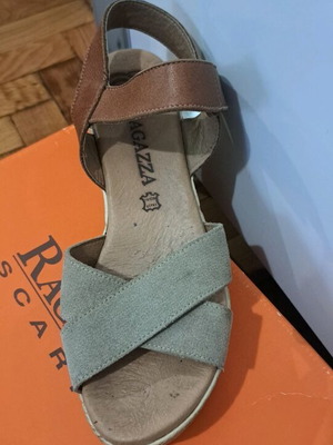 Ragazza women's platform sandals used, size 38, beige brown