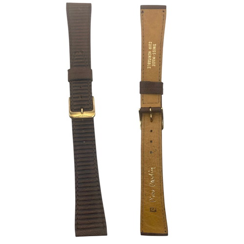 Longines leather watch strap new 18mm brown men's
