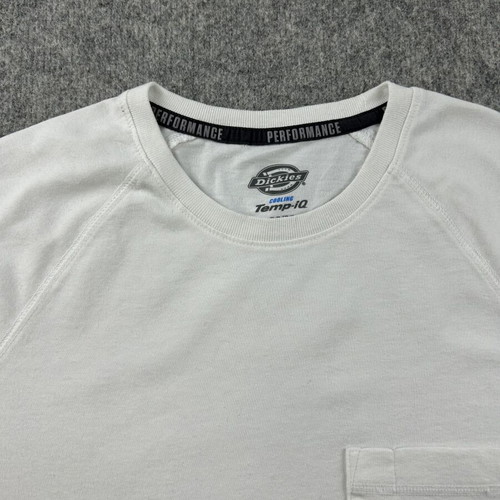 Dickies men's T-shirt XXL white with chest pocket and Temp-IQ cooling