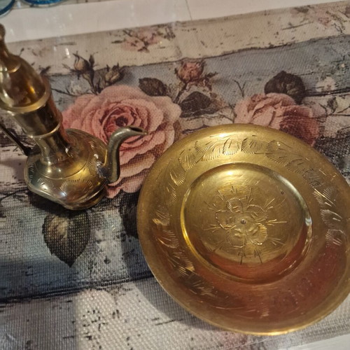 Mini decorative ewer and saucer vintage style, like new