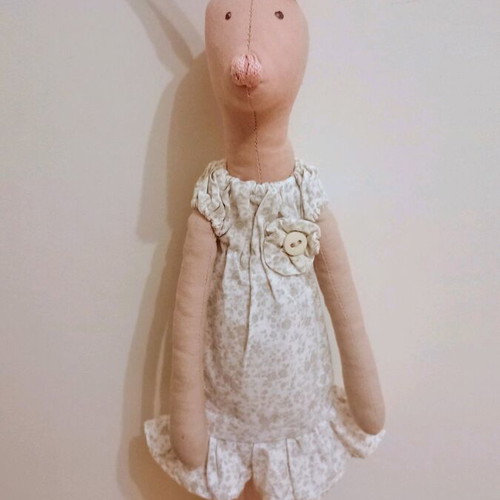 Handmade fabric Tilda bunny doll like new