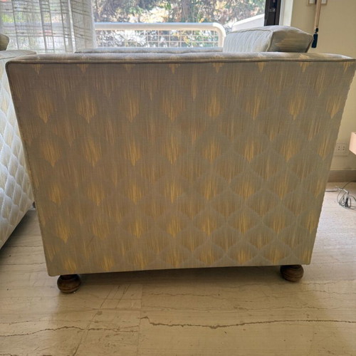Armchairs set of 2 used classic style with geometric pattern