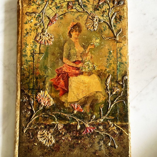 Victorian French card or photo holder used, early 20th century
