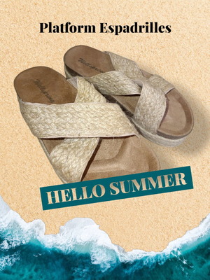 Women's platform sandals like new, brown, size 38