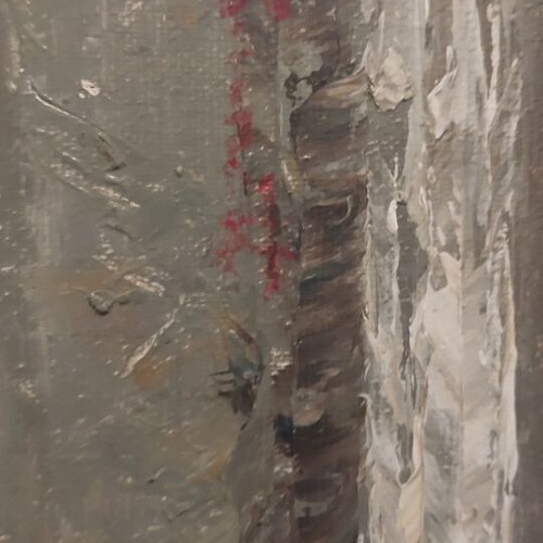 European Street Oil Painting on Canvas used