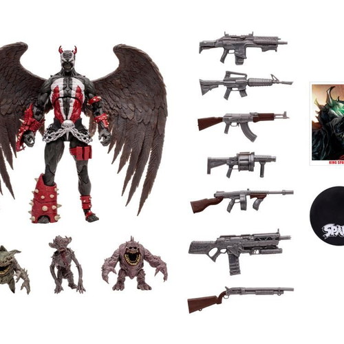 King Spawn 2023 figure with wings and demon minions, new