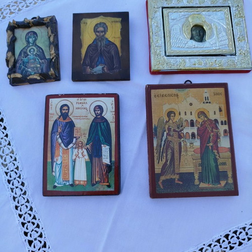 Religious icons pack of 5 in various sizes