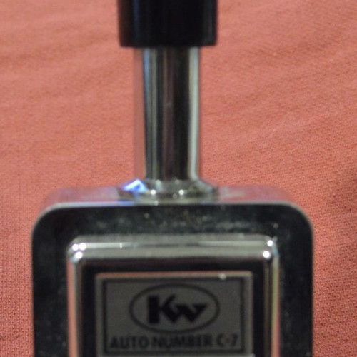 Metal collectible number stamp unused 1950-1970 in packaging
