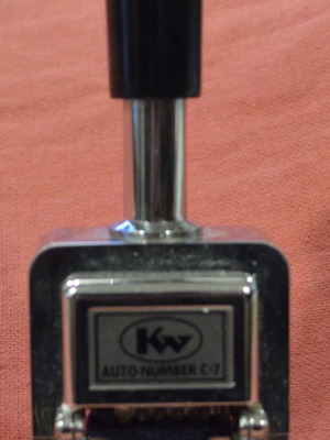 Metal collectible number stamp unused 1950-1970 in packaging