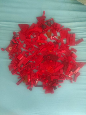 Lego red building pieces pack new