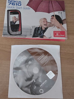 Nokia 7610 manual and CD like new, Greek