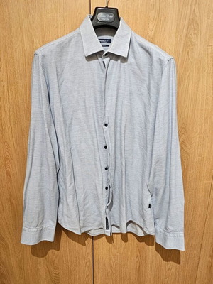 Manetti white striped shirt XL slim fit like new