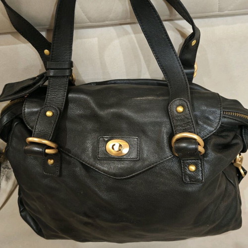 Massimo Dutty leather handbag like new, black