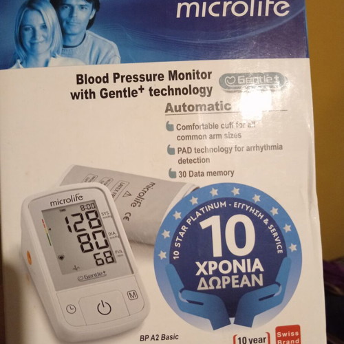 Microlife BP A2 Basic automatic blood pressure monitor new full set