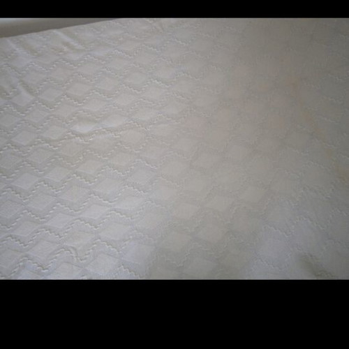Handmade cotton blanket with grape pattern, 1.85x2.00 m, white