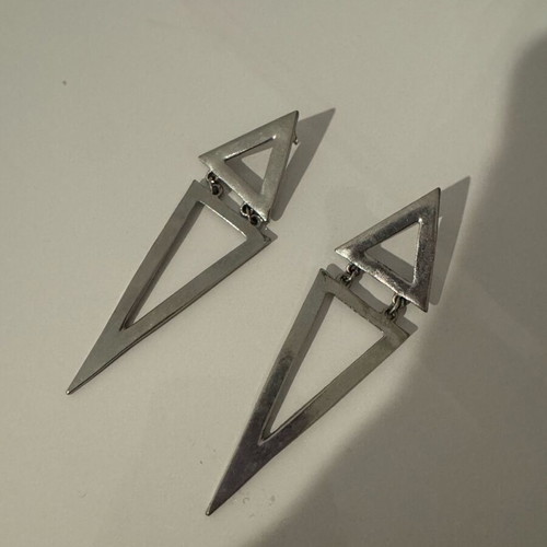 Geometric long earrings like new