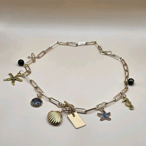 Summer Gold Necklace handmade, new, black and gold