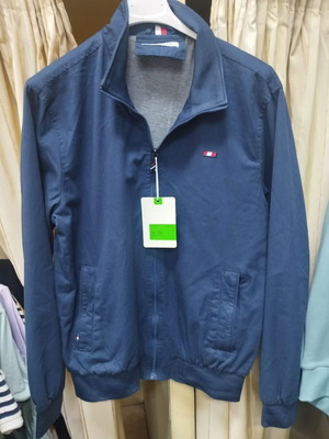 Men's Indigo Spring Jacket new cotton with zipper