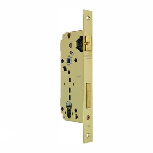 Mortise cylinder lock rectangular plate with ear K45-85 gold new