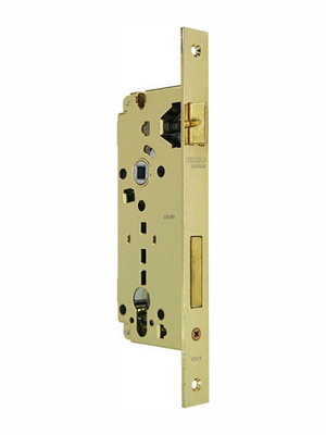 Mortise cylinder lock rectangular plate with ear K45-85 gold new