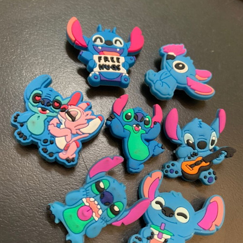 Stich figures set of 7 for hats, crocs, clothes