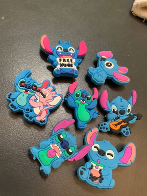 Stich figures set of 7 for hats, crocs, clothes