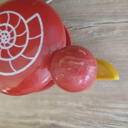 Kouvalias wooden toy used with minor wear on wheels