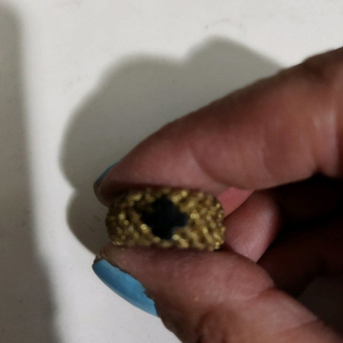 Handmade knitted ring with cross new