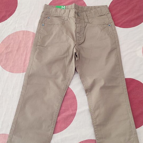Benetton Boys' Pants size 128 cm new, beige for 7-8 years