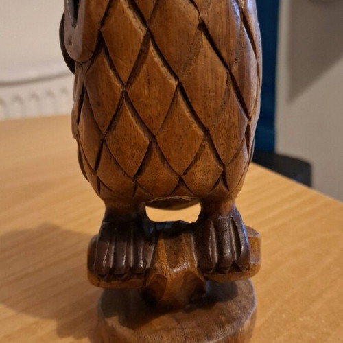 Wooden carved owl new decorative for indoor use