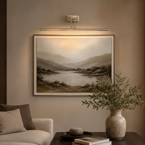 Inox wall light bar for painting or mirror