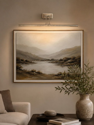 Inox wall light bar for painting or mirror